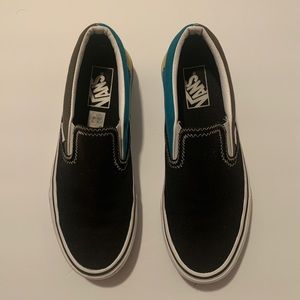 VANS Slip-ons Black/Colorblock | Size 9 | Lightly Used | MAKE ME AN OFFER
